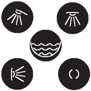 hansgrohe Klebesymbole weiss 97218450