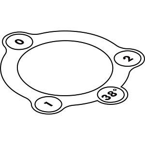 hansgrohe Aufkleber 2-Loch Wannenrand 97791000 Thermostat