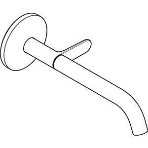 hansgrohe Axor One Fertigmontageset 48112820 Unterputz-Waschtischarmatur, mit Auslauf 220mm, brushed nickel