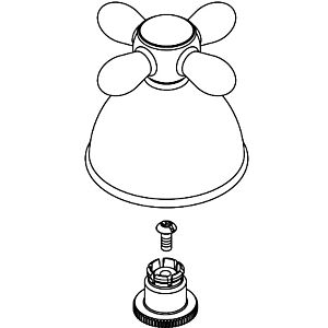 hansgrohe cross Axor Carlton Quattro 17298090 chrome / gold look