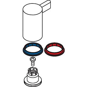 hansgrohe handle Axor Steel 2 4-hole bath mixer 35294800 warm / cold