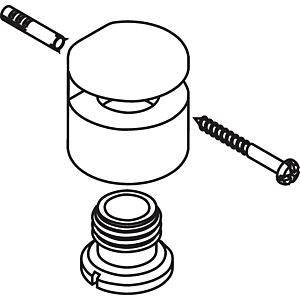 hansgrohe holding element Axor glass shelf chrome 96476000