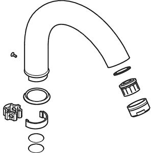 hansgrohe Axor Carlton Auslauf 96051000 für Zweigriff Waschtischarmatur, chrom