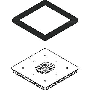 hansgrohe Axor Starck mirror disc match0 95889000 240x240mm, for overhead shower