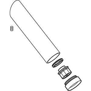 hansgrohe Einlaufrohr Axor St. 3-L. WT-Arm. 97587000 chrom beschriftet