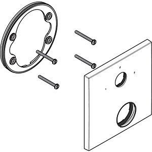 hansgrohe rosette Axor Massaud thermostat avec 98.688.000 arrêt / vanne de dérivation marqué chrome
