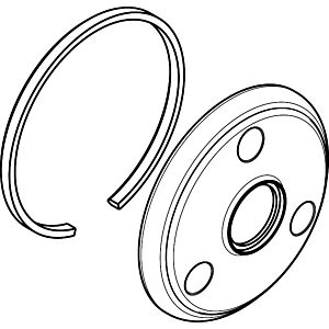 hansgrohe rosette Axor Montreux Trio / Quattro 98669830 nickel poli