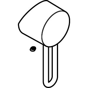 hansgrohe Griff Axor Uno 2 98553000 für Wannen-/Brausenmischer Unterputz chrom