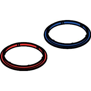 hansgrohe Farbring rot und blau Axor Massaud 98698000 4-Loch Wannenarmatur