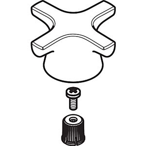 hansgrohe Griff Logis Classic Standventil 92524000 Warmwasser chrom