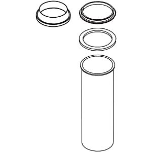 hansgrohe immersion tube set 2000 2000 / 4 &quot;chrome 94203000