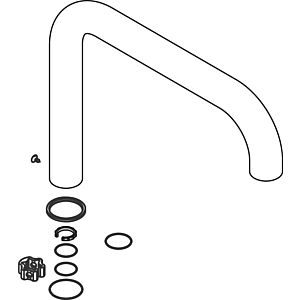 hansgrohe Auslauf  96514000 für Allegra Uno Küchenarmatur, chrom