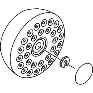 hansgrohe Strahlkörper Bodyvette Seitenbrause 97471000 chrom mit Strahlscheibe hellgrau