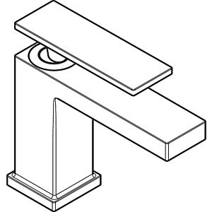 hansgrohe Tecturis E pedestal valve 73013340 projection 122mm, with lever handle, brushed black chrome