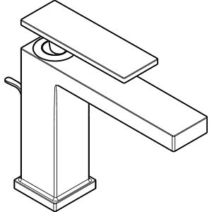 hansgrohe Tecturis E Einhebel-Waschtischarmatur 73014340 Ausladung 144mm, mit Zugstangen-Ablaufgarnitur, brushed black chrome