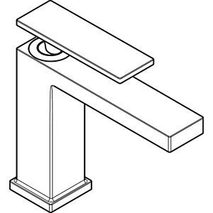 hansgrohe Tecturis E Einhebel-Waschtischarmatur 73011340 Ausladung 144mm, ohne Ablaufgarnitur, brushed black chrome