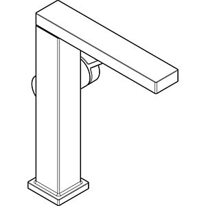 hansgrohe Tecturis E Einhebel-Waschtischarmatur 73060340 mit Schwenkauslauf und Push-Open-Ablaufgarnitur, brushed black chrome