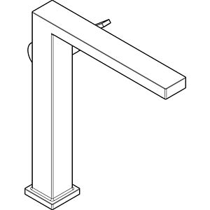 hansgrohe Tecturis E single-lever basin mixer 73072340, projection 197 mm, without waste fitting, brushed black chrome