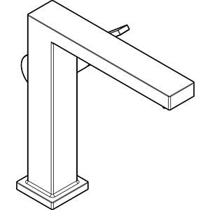 hansgrohe Tecturis E Einhebel-Waschtischarmatur 73041340 Ausladung 157mm, ohne Ablaufgarnitur, brushed black chrome