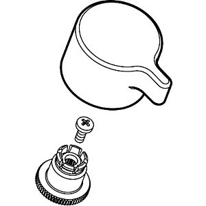 hansgrohe poignée chromée du robinet pilier étiqueté 98618000