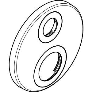 hansgrohe rosette Metris thermostat encastré 95905000 avec robinet d&#39;arrêt / inverseur chromé