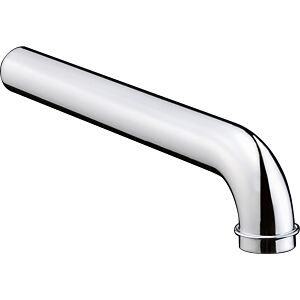 hansgrohe Rohr 53555000 G 1 1/4 x 300 mm, gebogen, Messing, chrom, mit Bord