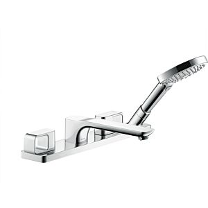 hansgrohe Fertigmontageset Axor Urquiola 11445000 4-Loch-Fliesenrandarmatur, chrom