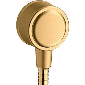 hansgrohe Raccord mural Fixfit 16884950 avec clapet anti-retour, laiton brossé