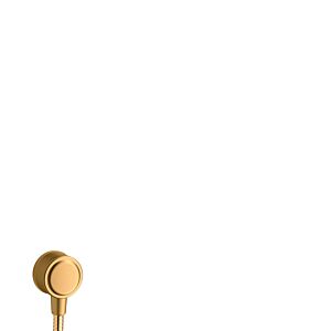 hansgrohe Raccord mural Fixfit 16884250 avec clapet anti-retour, optique or brossé