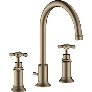 hansgrohe Axor Montreux 3 trous mitigeur lavabo 16513820 projection 175mm, tirant garniture de vidange , nickel brossé