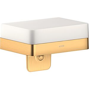 hansgrohe Axor lotion dispenser 42819950 with shelf, glass, brushed brass