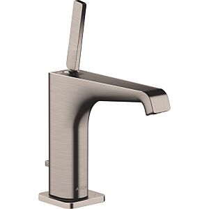 hansgrohe Waschtisch-Einhebelmischer 36100800 Ausladung 143mm, mit Pin-Griff, Zugstangen-Ablaufgarnitur, Edelstahl-Optik