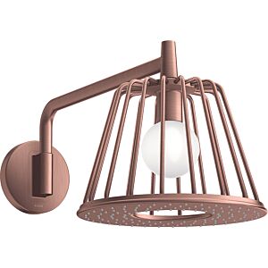 hansgrohe Axor LampShower douche de tête 26031310 avec bras de douche, montage mural, or rouge brossé
