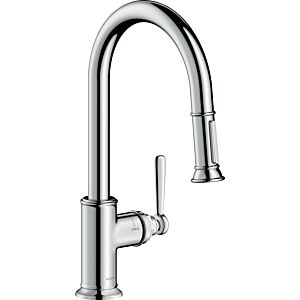 hansgrohe Axor Montreux Küchenarmatur 16581000 chrom, Ausziehbrause, Schwenkbereich verstellbar