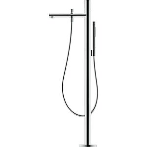 hansgrohe Axor Uno Fertigmontageset 45416800 Wannenarmatur, bodenstehend, mit Zerogriff, Edelstahl-Optik