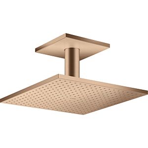 hansgrohe Axor overhead shower 35316310 with ceiling connection, brushed red gold