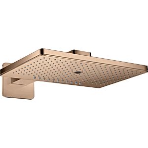 hansgrohe douche de tête Axor 35276300 avec bras de douche, rosace, or rouge poli