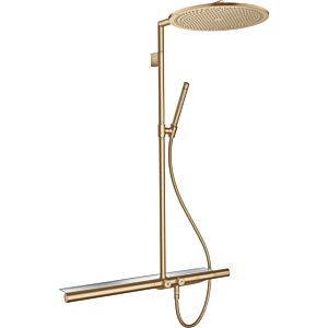 hansgrohe Axor Showerpipe 27984140 mit Thermostat 800, Kopfbrause 350 1jet, brushed bronze