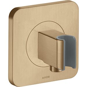 hansgrohe Portereinheit 36724140 Rückflussverhinderer, integrierte Brausehalterfunktion, 120x120mm, brushed bronze