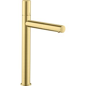 hansgrohe Axor Uno wash basin mixer 45004950 projection 198mm, non-closing waste set, with zero handle, brushed brass