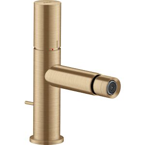 hansgrohe Axor Uno bidet mixer 45200140 projection 124mm, with zero handle, pop-up waste set, brushed bronze