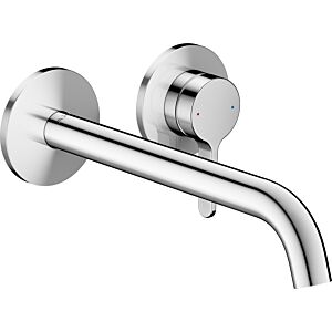 hansgrohe Axor One Fertigmontageset 48120000 Unterputzarmatur, für Wandmontage, mit Hebelgriff und Auslauf 220mm, chrom