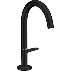 hansgrohe Axor One mitigeur lavabo 48020670 saillie 140mm, avec bouton-poussoir garniture de vidange , noir mat