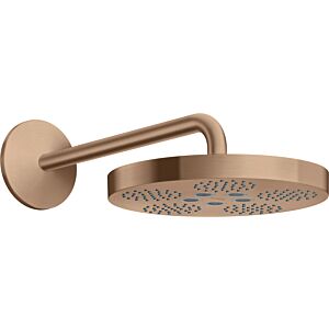 hansgrohe Axor One overhead shower 48491310 with shower arm, 1jet, brushed red gold