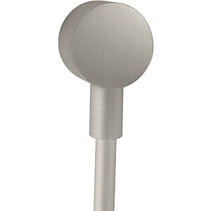 hansgrohe Axor hose connector 27451800 round, with backflow preventer, stainless steel optic