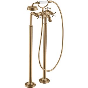 Kit de pré-montage Hansgrohe 16547140 pour mitigeur bain 2 poignées, sur pied, avec poignées en croix, bronze brossé