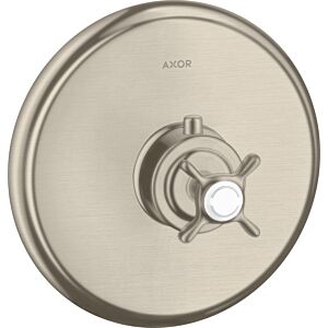 hansgrohe Axor Montreux set de finition 16810820 thermostat encastré, avec poignée en croix, nickel brossé
