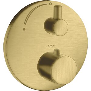 hansgrohe Axor Uno trim set 38700950 concealed thermostat, with shut-off valve, brushed brass