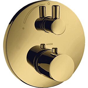 hansgrohe Axor Uno Fertigmontageset 38700990 Unterputz-Thermostat, mit Absperrventil, polished gold optic