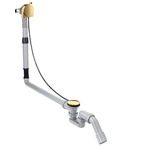 hansgrohe Exafill complete set 58317990 bath spout, waste and overflow set, polished gold optic